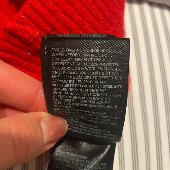 Red Square Neck Sweater - Picture 5 of 5